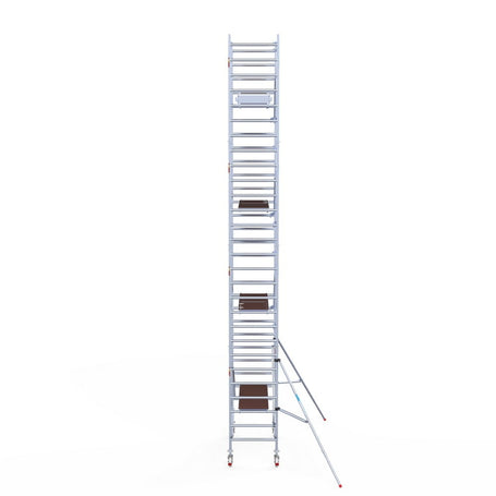 Rolsteiger Professional 90x190 9,2m werkhoogte carbon vloer tegen de gevel