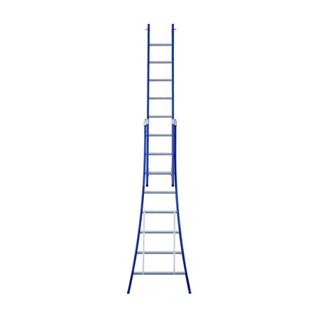 Eurostairs Reform ladder dubbel uitgebogen 2x8 sporten BLAUW
