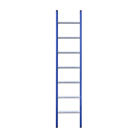 Eurostairs Ladder enkel recht 1x7 sporten BLAUW