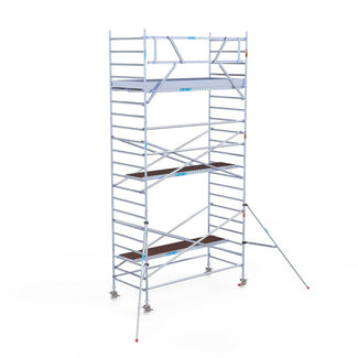 Rolsteiger Original  135x305 7,2m werkhoogte carbon vloer tegen de gevel