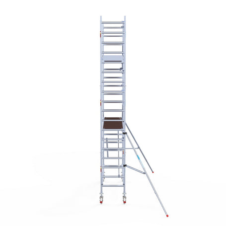 Rolsteiger Professional 75x250 6,2m werkhoogte carbon vloer tegen de gevel