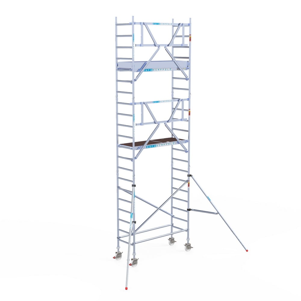 Rolsteiger Professional 75x190 7,2m werkhoogte carbon vloer tegen de gevel