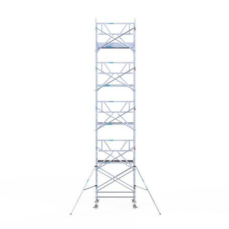 Rolsteiger Professional 135x190 10,2m werkhoogte carbon vloer tegen de gevel
