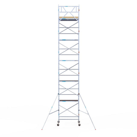 Rolsteiger Basic 135x190 12,2m werkhoogte carbon vloer tegen de gevel