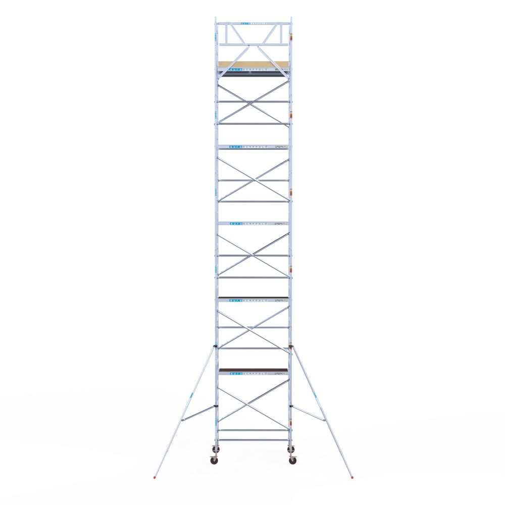 Rolsteiger Basic 135x190 12,2m werkhoogte carbon vloer tegen de gevel
