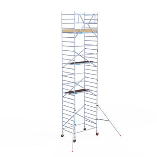 Rolsteiger Basic 135x190 9,2m werkhoogte carbon vloer tegen de gevel