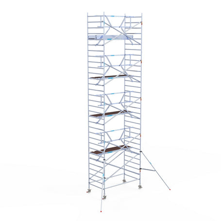 Rolsteiger Professional 135x250 10,2m werkhoogte carbon vloer tegen de gevel