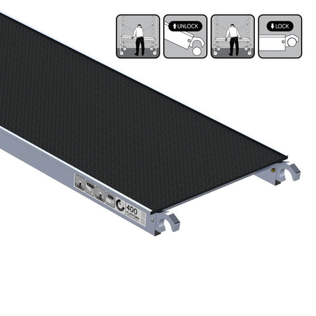 Platform zonder luik 400 cm carbondeck (lichtgewicht)