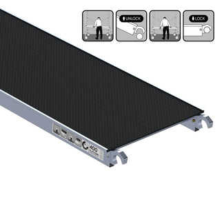 Platform zonder luik 400 cm carbondeck (lichtgewicht)