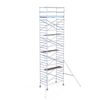 Steigeraanhanger afsluitbaar 250 + Rolsteiger Standaard 135x250 10,2m werkhoogte carbon vloer