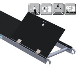 Carbon panelen voor steigerplatforms (305cm) Met luik - Los verkrijgbaar