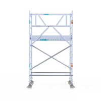 Rolsteiger Professional 90x190 4,2m werkhoogte carbon vloer tegen de gevel