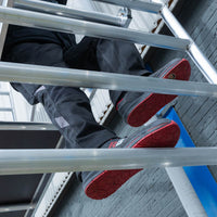 Rolsteiger Basic 90x190 7,2m werkhoogte carbon vloer tegen de gevel
