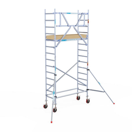 Rolsteiger Basic 75x190 5,2m werkhoogte carbon vloer tegen de gevel