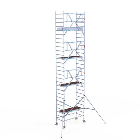 Rolsteiger Professional 90x190 9,2m werkhoogte carbon vloer tegen de gevel
