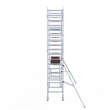 Rolsteiger Professional 90x305 6,2m werkhoogte carbon vloer tegen de gevel