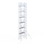 Rolsteiger Professional 135x250 14,2m werkhoogte carbon vloer tegen de gevel