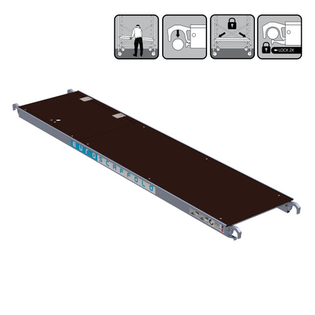 Rolsteiger platform 250 cm met luik