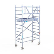 Rolsteiger Original  90x190 4,2m werkhoogte carbon vloer tegen de gevel