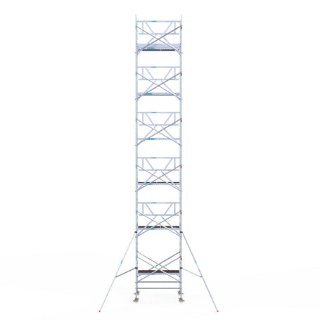 Rolsteiger Professional 135x190 13,2m werkhoogte carbon vloer tegen de gevel