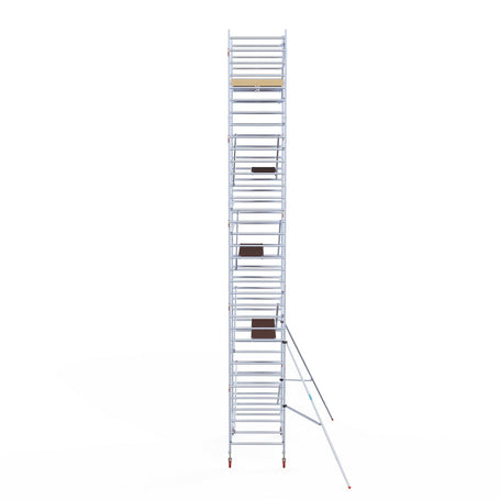 Rolsteiger Basic 135x250 11,2m werkhoogte carbon vloer tegen de gevel