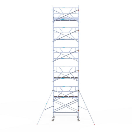 Rolsteiger Professional 135x250 12,2m werkhoogte carbon vloer tegen de gevel