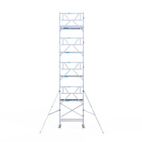 Rolsteiger Professional 75x190 10,2m werkhoogte carbon vloer tegen de gevel