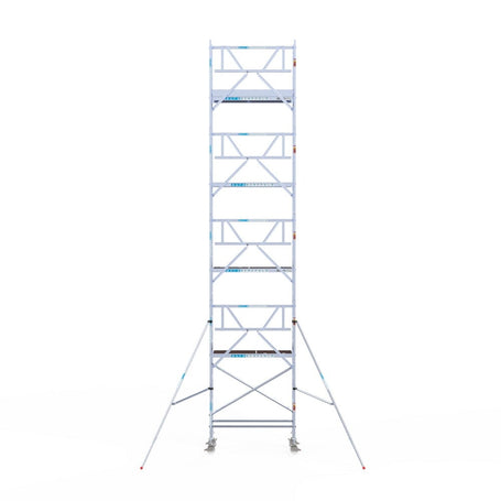 Rolsteiger Professional 75x190 10,2m werkhoogte carbon vloer tegen de gevel