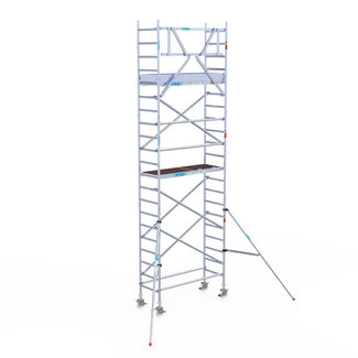 Rolsteiger Original  75x190 7,2m werkhoogte carbon vloer tegen de gevel