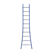 Eurostairs Ladder enkel uitgebogen 1x10 sporten BLAUW