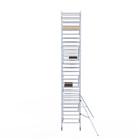 Rolsteiger Basic 135x190 9,2m werkhoogte carbon vloer tegen de gevel