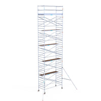 Steigeraanhanger afsluitbaar 305 + Rolsteiger Standaard 135x305 12,2m werkhoogte carbon vloer