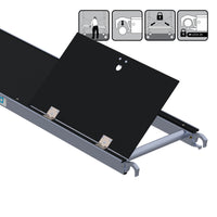 Rolsteiger Basic 75x305 5,2m werkhoogte carbon vloer tegen de gevel