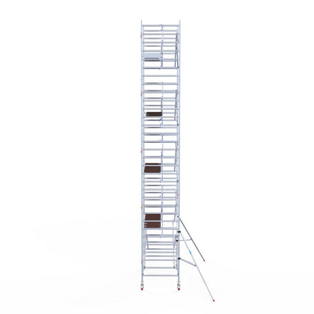 Rolsteiger Professional 135x250 10,2m werkhoogte carbon vloer tegen de gevel