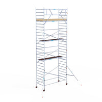 Rolsteiger Basic 135x305 9,2m werkhoogte carbon vloer tegen de gevel
