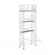 Rolsteiger Basic 135x305 9,2m werkhoogte carbon vloer tegen de gevel