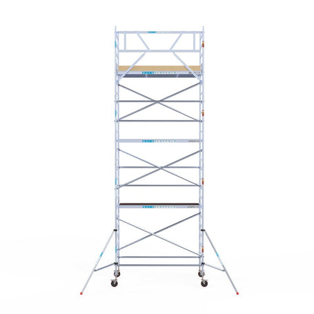 Rolsteiger Basic 135x250 8,2m werkhoogte carbon vloer tegen de gevel