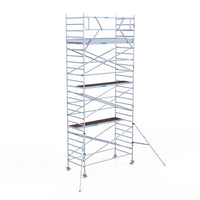 Rolsteiger Original  135x305 8,2m werkhoogte carbon vloer tegen de gevel