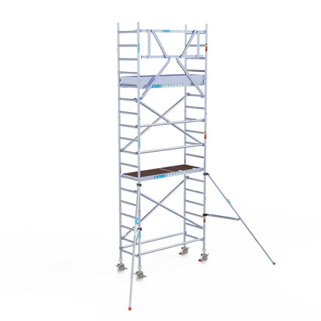 Rolsteiger Original  75x190 6,2m werkhoogte carbon vloer tegen de gevel