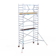 Rolsteiger Basic 90x250 6,2m werkhoogte carbon vloer tegen de gevel