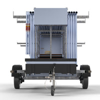 Steigeraanhanger afsluitbaar 305 + Rolsteiger Standaard 135x305 12,2m werkhoogte carbon vloer