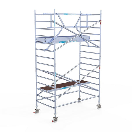 Rolsteiger Professional 135x250 5,2m werkhoogte carbon vloer tegen de gevel