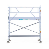 Rolsteiger Original  90x305 4,2m werkhoogte carbon vloer tegen de gevel