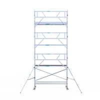Rolsteiger Professional 90x305 8,2m werkhoogte carbon vloer tegen de gevel