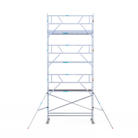 Rolsteiger Professional 90x305 8,2m werkhoogte carbon vloer tegen de gevel