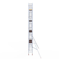 Rolsteiger Basic 75x305 10,2m werkhoogte carbon vloer tegen de gevel