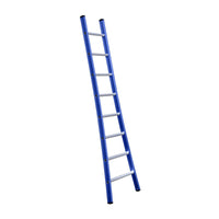 Eurostairs Ladder enkel uitgebogen 1x8 sporten BLAUW