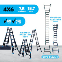 Professionele vouwladder Eurostairs 4x6