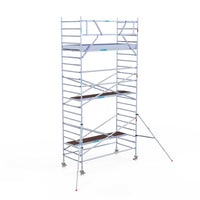 Rolsteiger Original  135x305 7,2m werkhoogte carbon vloer tegen de gevel