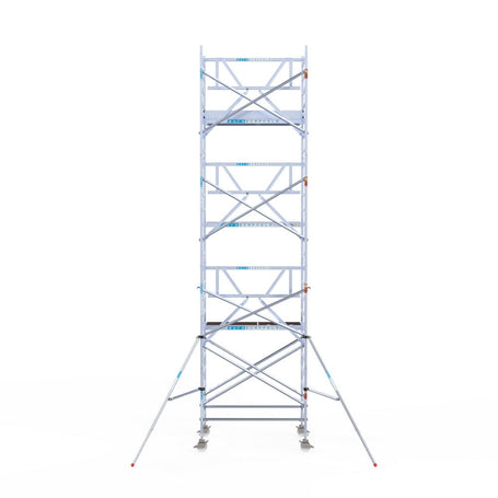 Rolsteiger Professional 135x190 8,2m werkhoogte carbon vloer tegen de gevel